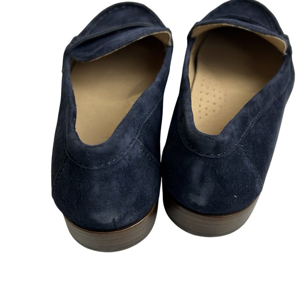 Lauren Ralph Lauren Wynnie Leather Loafers Women 6.5B Slip On Blue Soft Nappa - Picture 10 of 12